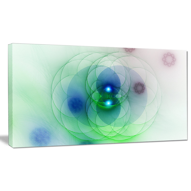 « fusionner sphères de couleurs ». impression sur toile tendue, impression sur toile tendue, H 16 po x l 32 po x P 1 po