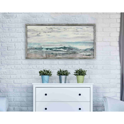 " Ocean's Rhapsody: Waves On Wooden "