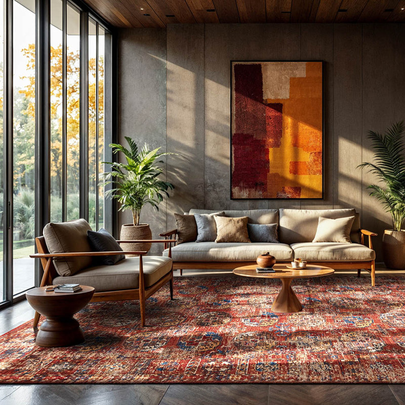 Kasak Flatweave Area Rug, Rectangle 200 x 280 cm