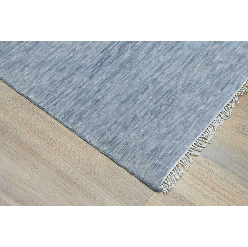 Transitional One-of-a-Kind Rectangle 9' X 11'10" Wool Area Rug Blue