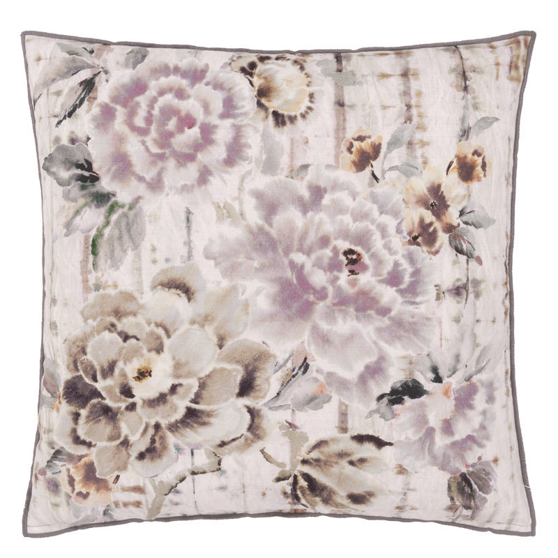 Kyoto Flower Slate Decorative Pillow