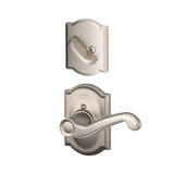 Flair Interior Lever and Single Cylinder Deadbolt Thumbturn Set (Exterior Portion Sold Separately)