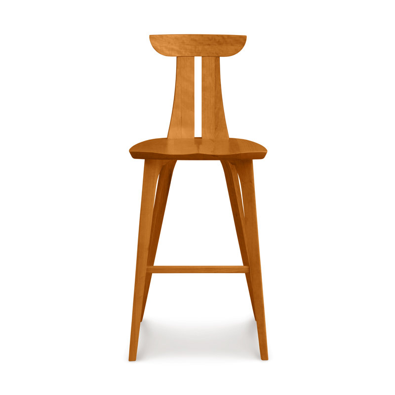Estelle Solid Wood Stool, Autumn Cherry, Counter Stool (26" Seat Height)