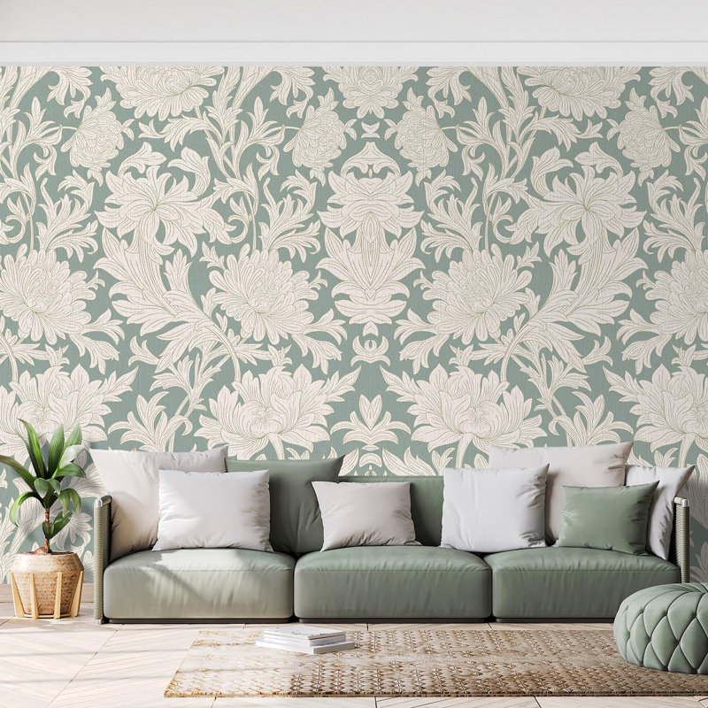 Peel & Stick Damask Border, 96" L x 144" W