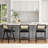 Ergonomic Resin Webbing Back Bar Stool Set for All Settings, Stylish and Durable