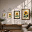 Golden Sunflower Study Botanical - Print-784019459-784019705
