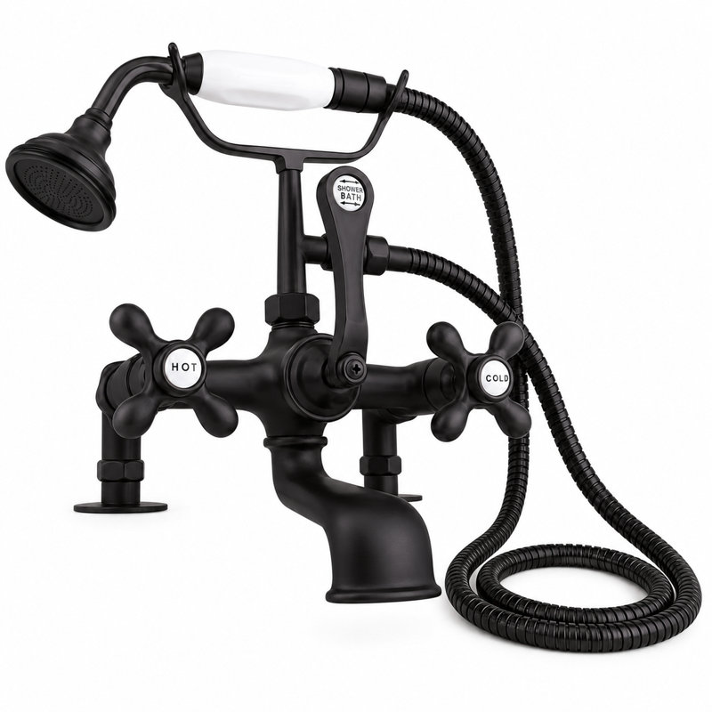 Robinet de baignoire à fixation sur comptoir British Téléphone (P0341) par Strom Living, Unlacquered Oil Rubbed Bronze