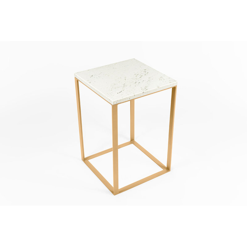 Abdul-Raqib Frame End Table, Gold