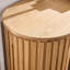 Table incurvée pour couloir, salon - console de 60,17 po avec tiroir et conception unique à rayures verticales, pièce naturelle et facile à assembler, ensemble de vestibule