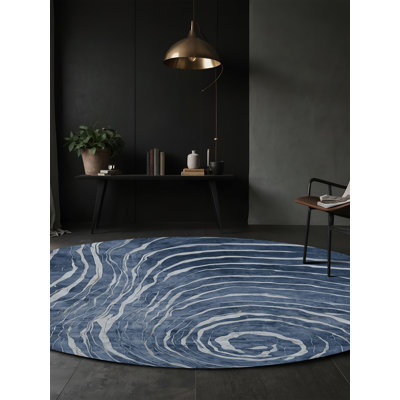 Tapis bleu lavable à la machine