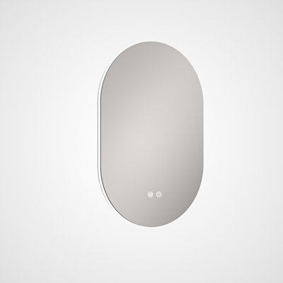 Laterrika Oval LED Lighted Bathroom Vanity Mirror Wall Mirror AntiFog Dimmable Makeup Mirror