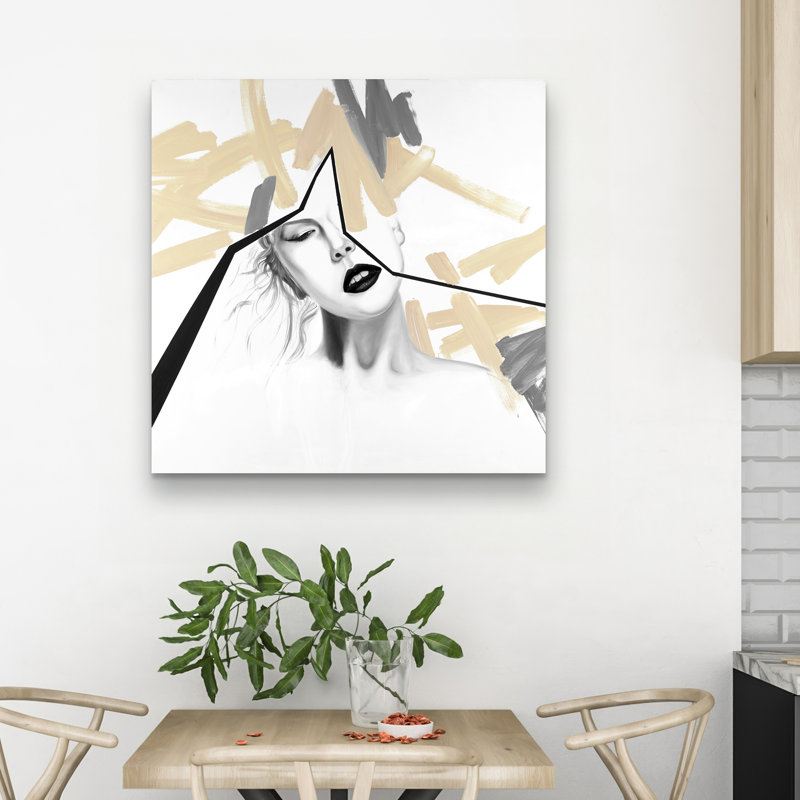 Divided woman - 32"x32" art on canvas