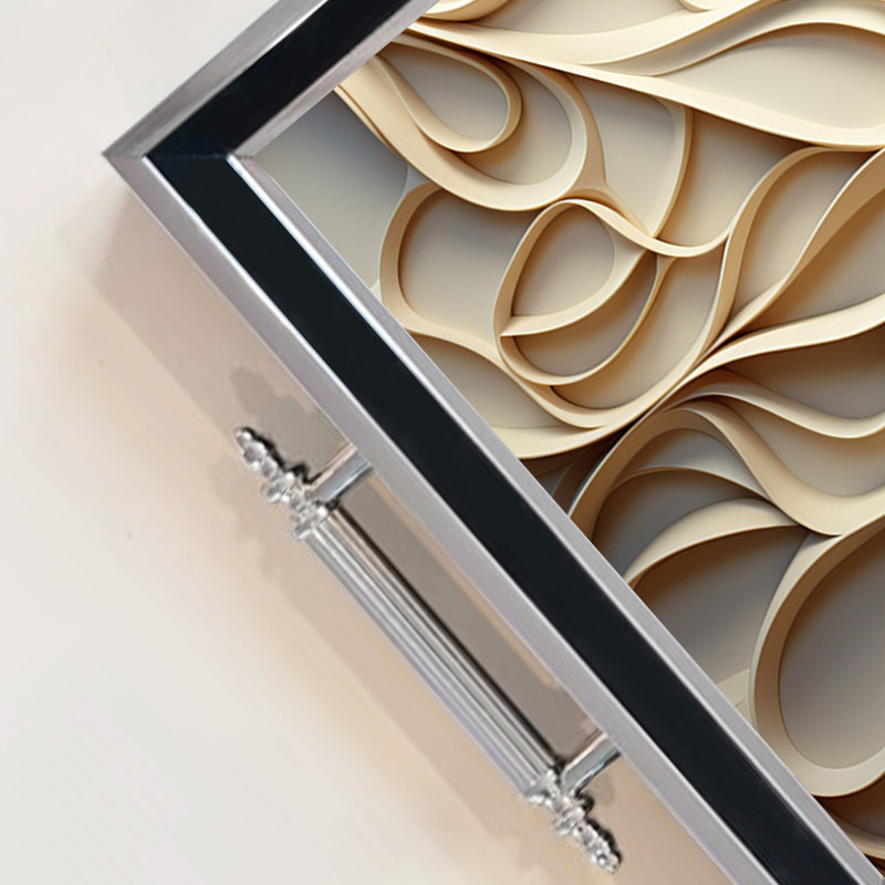 Elegant Glass Tray, 19.7 x 11.4 x 1.4 inches | 100% Durable Glass Construction | Easy to Clean with Damp Cloth | Ideal for Serving, Decorative Display, and Organizing | Stylish Addition to Home Décor