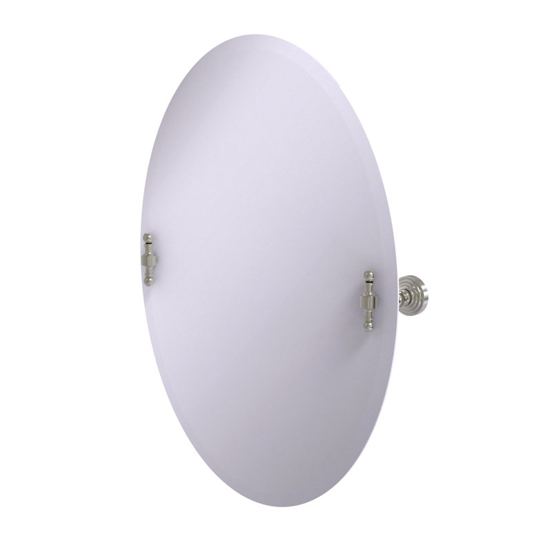Godinez Flat Wall Mirror, Satin Nickel