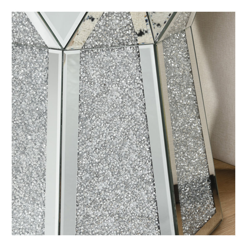 Coffee Table With Mirror Crystal Inlay