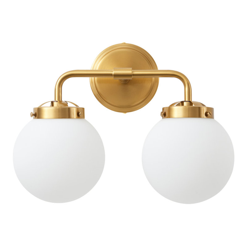 Éclairage pour meuble-lavabo à intensité variable Jaxon, ampoules non incluses, Doré, 2