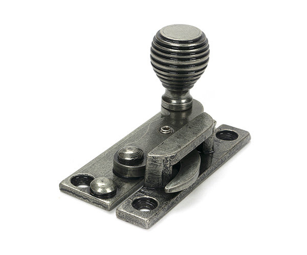 Beehive Sash Hook Fastener, Pewter Patina