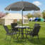 Steel Patio Dining Set Table,