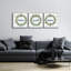 «Home Sweet Home Eucalyptus Wreaths» par Marla Rae, ensemble d'art mural en verre acrylique, 3 pièces-102055727