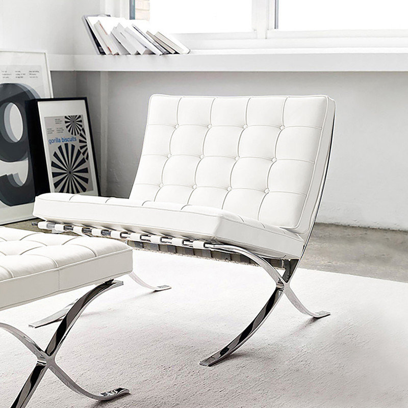 Méridienne pliable Mid-Century, Blanc
