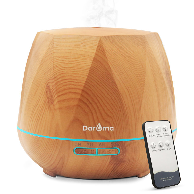 DAROMA 550ML Remote Essential Oil Diffuser, Light Wood