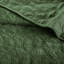 Ensemble de courtepointe en velours 3 pièces vert double / grand-125333479-125333478