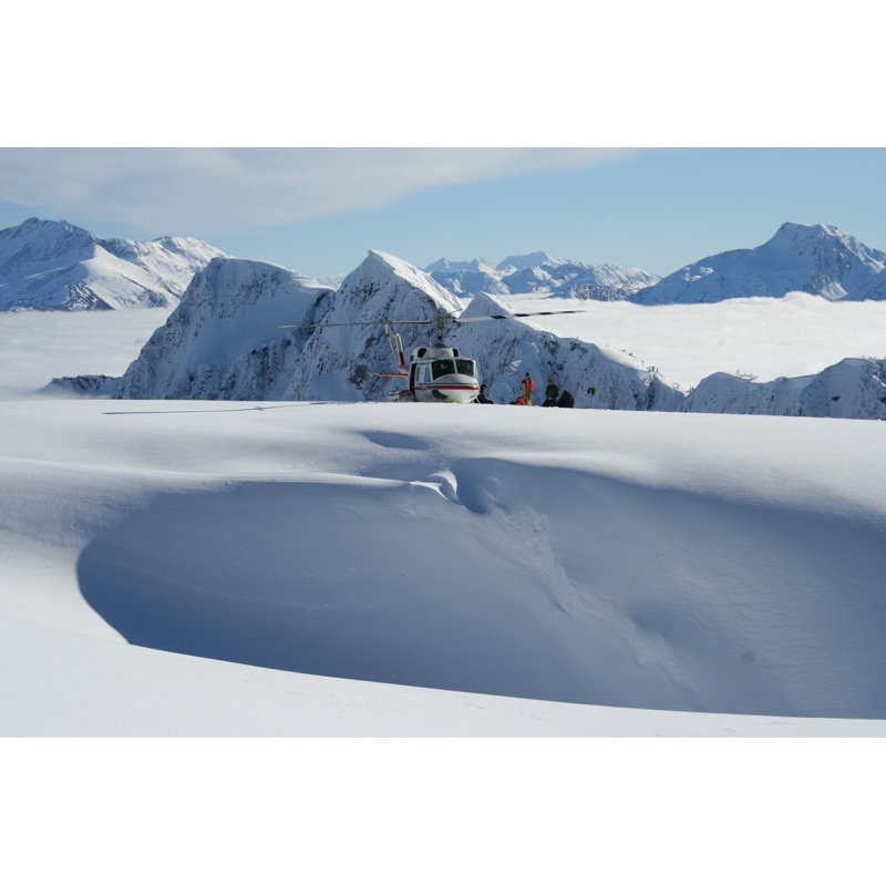 Jayvion Heli Skiing - Photographie sur toile tendue, H 8 po x l 12 po