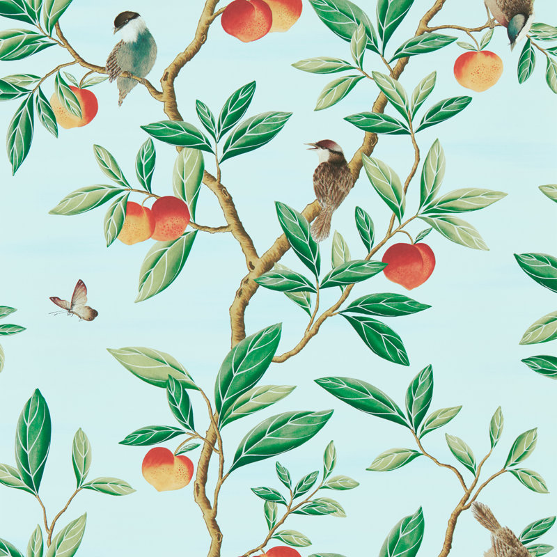 Ella Wallpaper, Sky/Fig Leaf/Nectarine