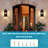 2-Light 17.5"h Black Outdoor Wall Light,Wall Lantern Sconce With Clear Glass-794327968