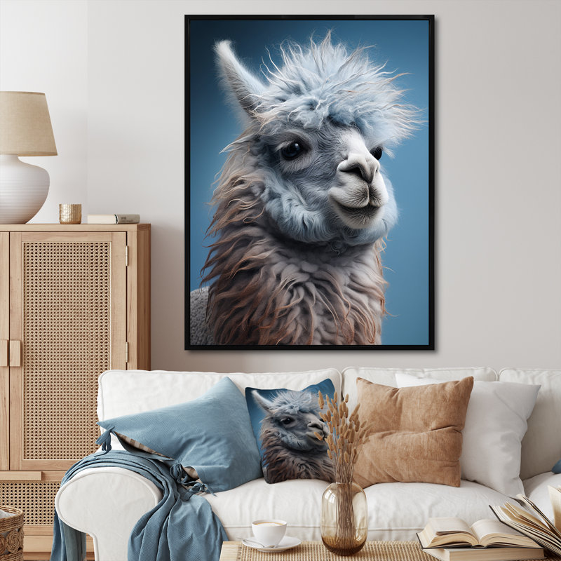 Alcapas Whispering II - animaux, art mural sur toile, H 44 po x l 34 po x P 1,5 po, Cadre flottant noir