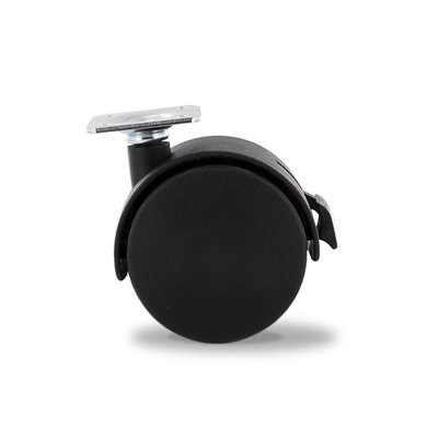 2 3/8 po Roulettes pivotantes noires en nylon Hercules