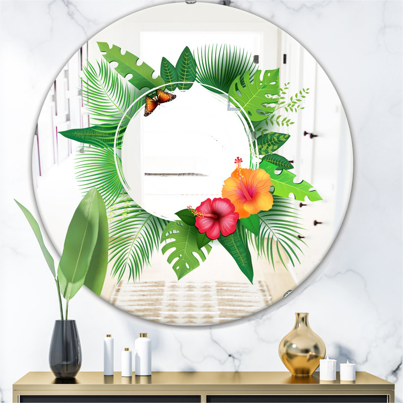 Miroir mural, H 23,6 po x l 23,6 po