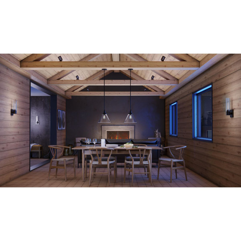 Luminaire suspendu conique 1 lumière, Noir mat