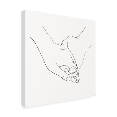 Art sur toile, ligne et pinceau tenant par la main 4