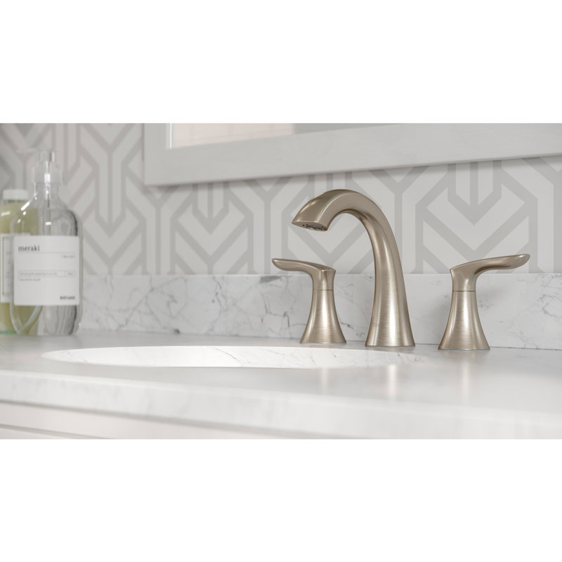 Weller Centerset Bathroom Faucet with Drain Assembly, Brushed Nickel