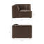 Canapé modulaire en forme de L 3 pièces Bange en espresso Bange-1690538662-1690538660