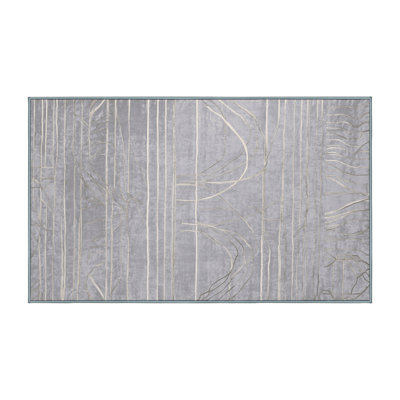 Machine Washable Blue Area Rug