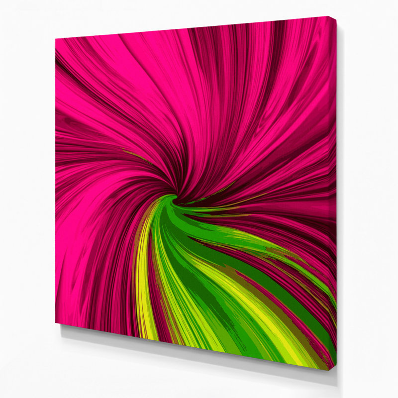 «Gradient Abstract 83», art mural sur toile rouge, H 32 po x l 32 po