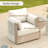 360° Swivel Rope-Woven Solid Wood Outdoor Chair