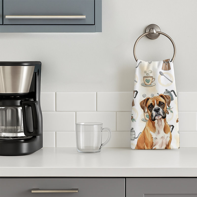 Boxer Coffee Bar Kitchen Towel, Boxer