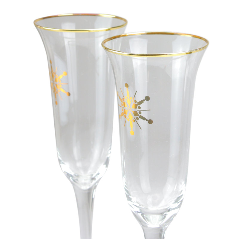 Verres à champagne dorés 9,25 po