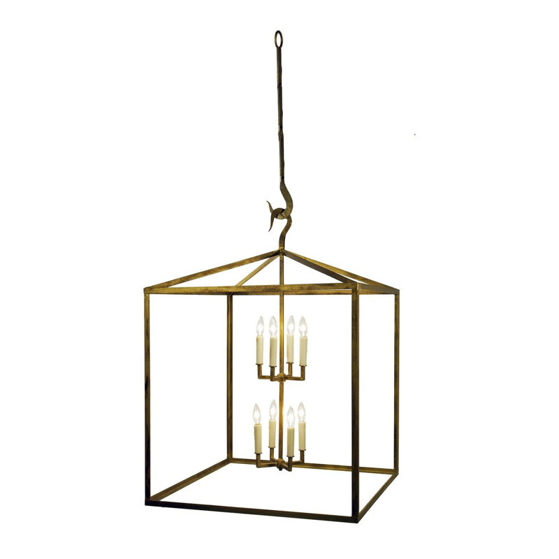 Box Hart 8 - Light Chandelier, 42" H x 28" W x 28" D