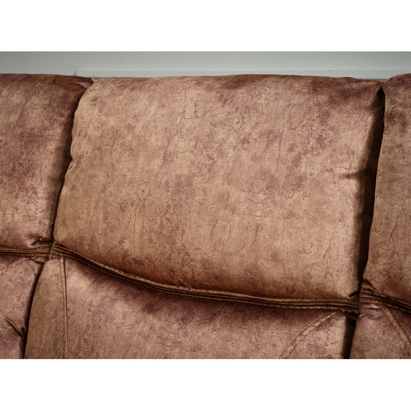 Anicet Reclining Sofa, Brown, 3 Seater