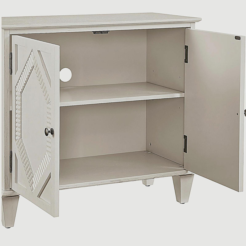 Retro Sideboard Buffet Cabinet with Storage, Accent Display Cabinets, Antique White