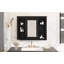 Armoire à pharmacie, armoire de rangement murale pour salle de bain, armoire murale moderne avec miroir, armoire à miroir avec 6 tablettes ouvertes, meuble-lavabo non inclus-1209950062
