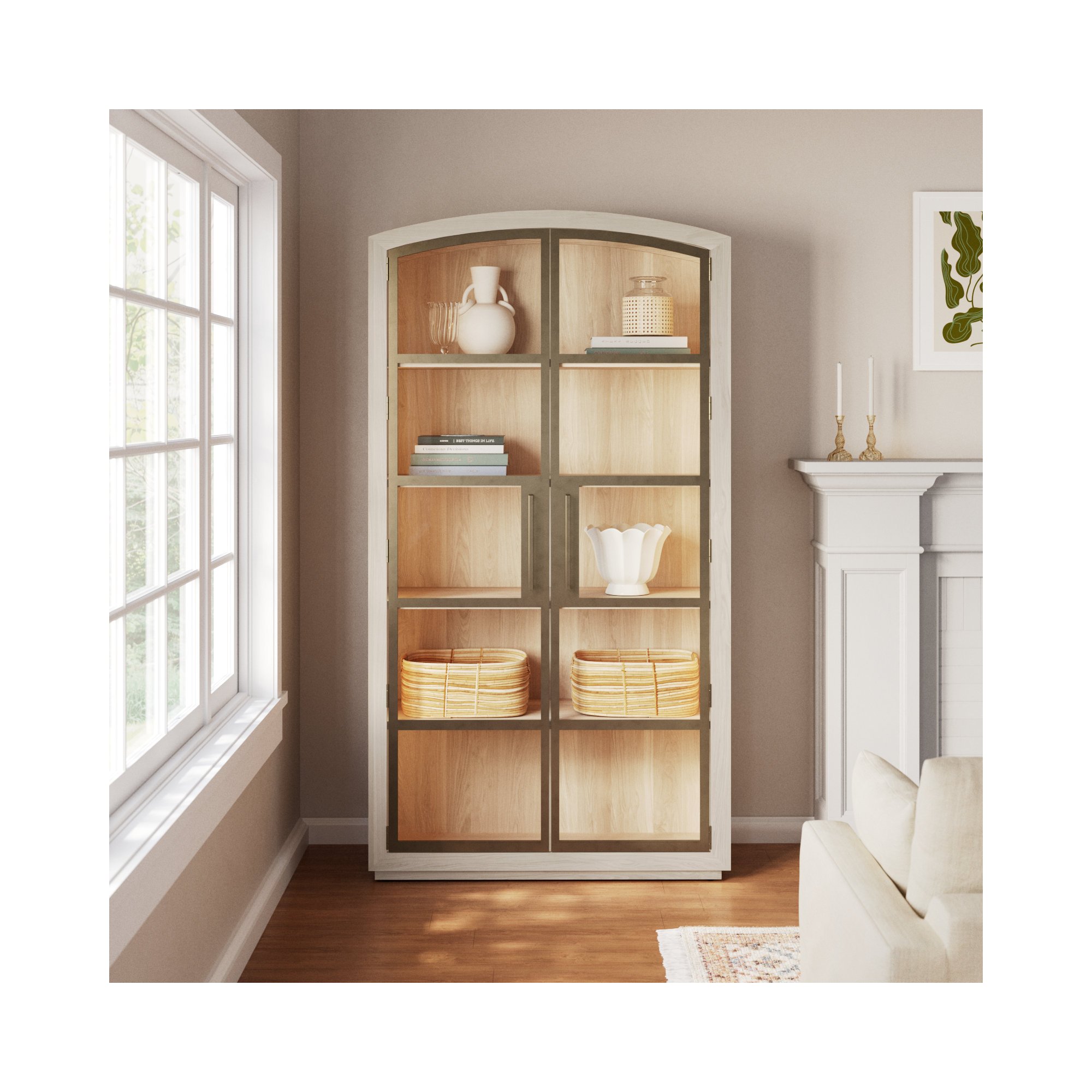Caterina Dining Cabinet, White Oak