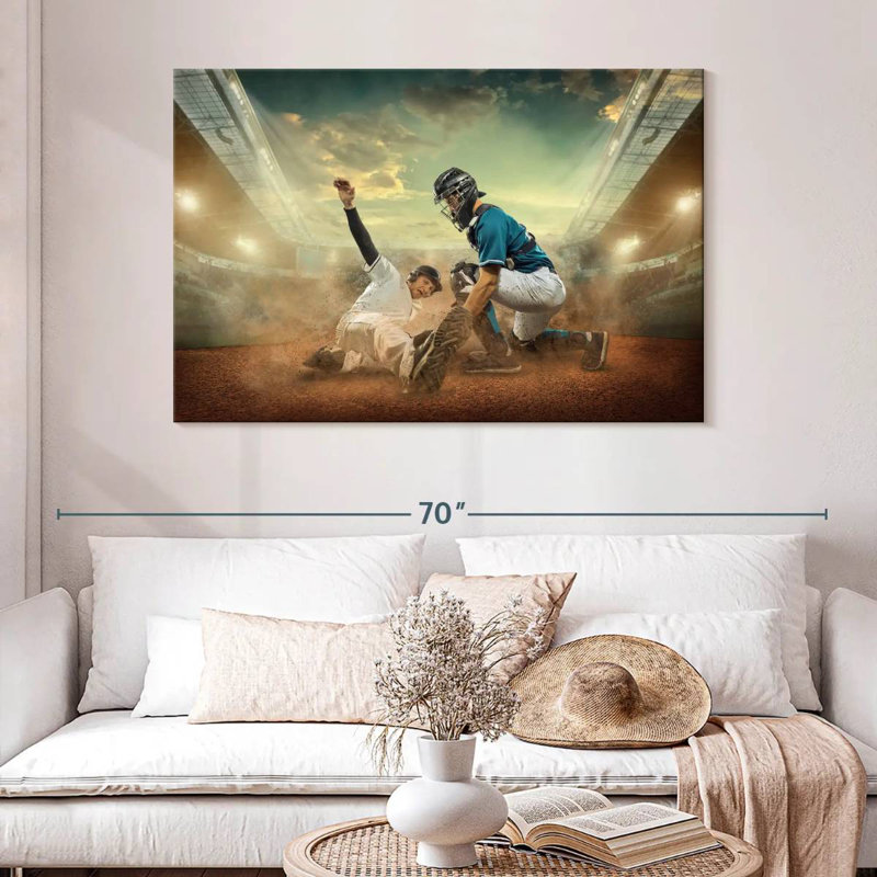 Sireci Baseball Action, 32" H x 48" W
