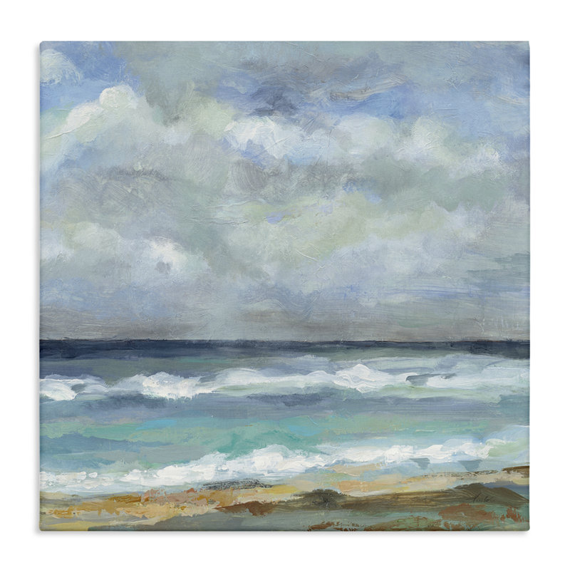  «Summer Seashore Waves» par Silvia Vassileva, H 17 po x l 17 po