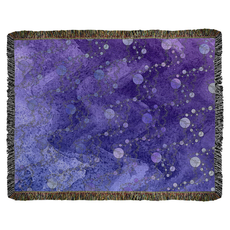 Couverture tissée Katelyn Elizabeth, l 50 po x L 60 po, Bleu / Mauve