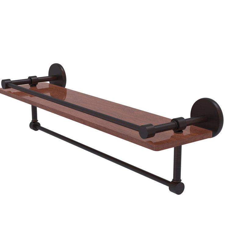 Étagère murale en bois de fer IPE de Dalston, Bronze vénitien, H 5 po x l 22 po x P 5 po